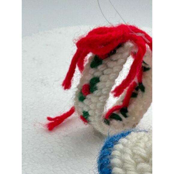 Vintage ornament lot homemade handmade grandma crochet hand knitted 70's 80's - Picture 16 of 16